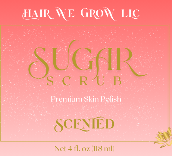 Hair We Grow™ Exfoliating Body Scrub – Polish • Smooth • Glow (Scented & Unscented)