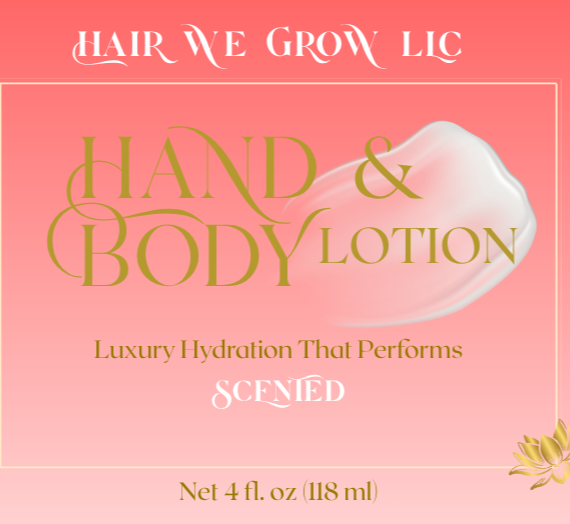Hair We Grow™ Daily Hydration Body Lotion – Lightweight Moisture • Smooth Skin • Fast Absorption (Scented & Unscented)