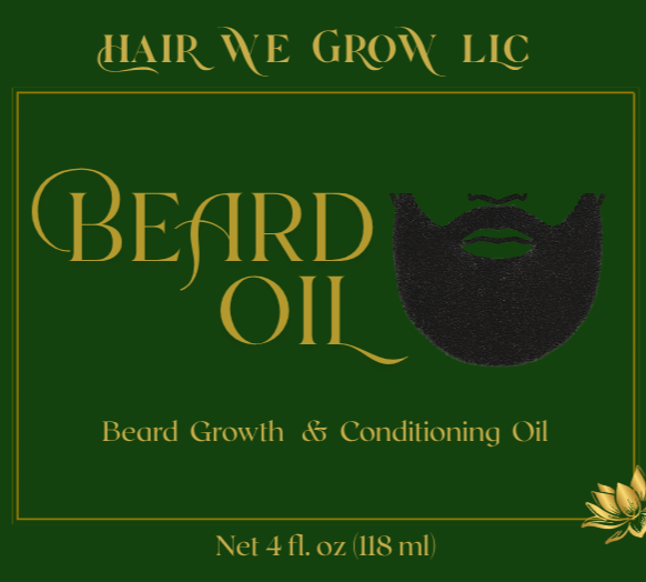 Hair We Grow™ Beard Growth & Conditioning Oil – Strengthen Thickness Fullness