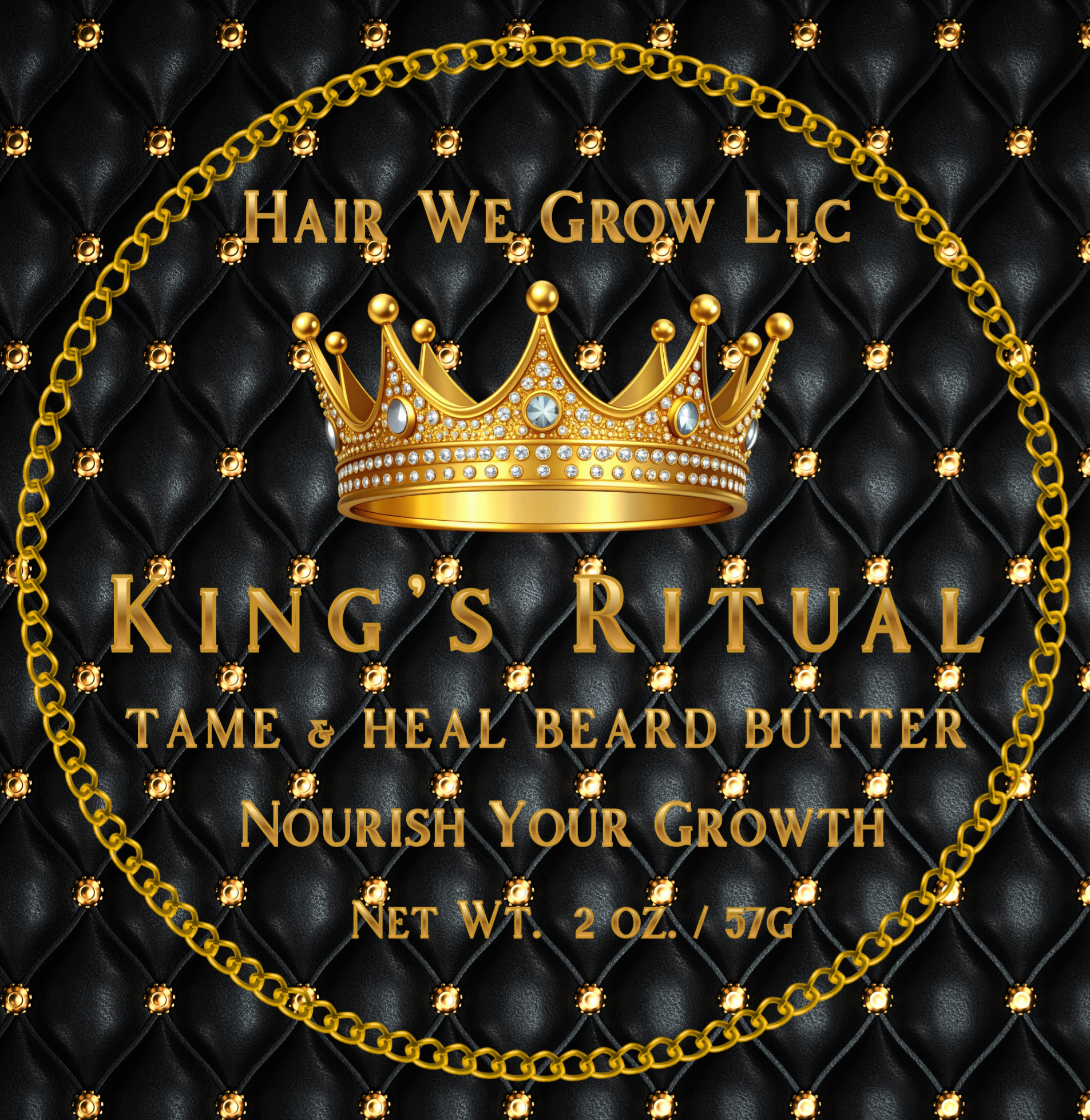 Hair We Grow LLC King's Ritual Beard Butter- Deep Conditioning & Beard Control